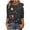 Black Plus Size Blouse for Women_f, variant on CYMMPU Flower Printed Button up V Neck Blouses for Women Dressy Casual Spring Tops Loose Fit Fall Fashion Shirts 3/4 Sleeve Tunic Tops Business Elegant Work Topss Black XL