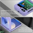 thumbnail image 5 of Designed for Samsung Galaxy Z Flip 3 Case Magnetic with Hinge Protection [Compatible with Magsafe Card Wallet and Wireless Charger],Slim Drop-Proof Protective Phone Case Cover,Purple, 5 of 6