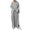 Gray, variant on Herrnalise Women’s Dresses Summer 2024 Plus Size Casual Dress Solid Color V Neck Long Sleeve Winter Fall Basic Casual Maxi Long Dress Daily Vacation Dress S-5XL