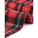 thumbnail image 5 of Pantalones a cuadros casuales para mujer, bolsillos, pierna recta, trabajo, oficina, pantalones negro rojo L, 5 of 6