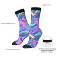 thumbnail image 6 of Honeii Disco Roller Skates Print Adult Socks,Crew Socks,Casual Calf Socks,Daily Wear Socks for Men & Women, Perfect for Sports, Casual and Everyday Use, 6 of 6