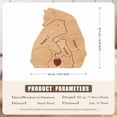 thumbnail image 2 of Adorno de oso de madera XINYU Escultura personalizada 2 a 8 nombres de familia, 2 of 7