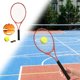 thumbnail image 3 of Herramienta de entrenamiento de tenis individual. Ayuda de entrenamiento de tenis individual para jugar al aire libre en el jardín. Rojo, 3 of 9