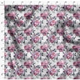 thumbnail image 4 of Soimoi Red Poly Georgette Fabric Peony Floral Fabric Prints By Yard 52 Inch Wide, 4 of 6