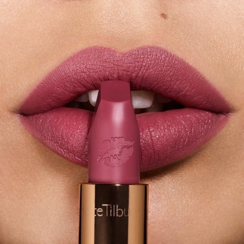 deep rose pink lipstick