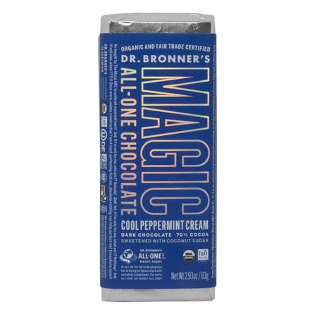 Dr Bronner Magic All-One Chocolate Bar  Cool Peppermint Cream-2.93 oz