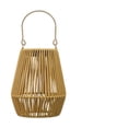 thumbnail image 2 of HCBY Solar Table Lamp, Exquisite yet Sturdy Rattan Lantern, Auto Solar Charging Panel, IPX Waterproof Structure, Metal Hanging Handle for Patio Illumination, 2 of 8