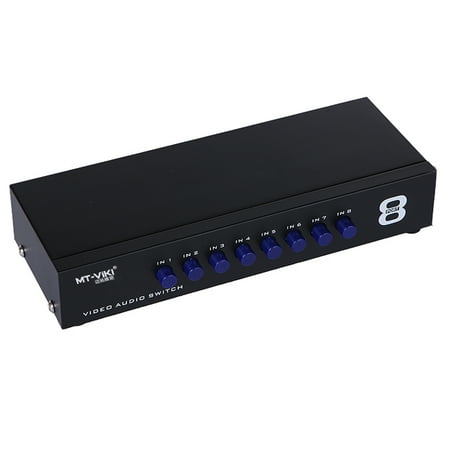 Vga Switcher Box iMeshbean 8 Ports Composite Video Audio 3 RCA AV Switch Switcher Box Selector 8 In 1 Out ()