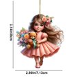 thumbnail image 2 of Cute Angel Little Girl Key Chain Car Hanging Backpack Pendant Children Gift Hanging Tree Car Decoration, 2 of 5