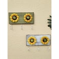thumbnail image 2 of CNKOO Welcome Sgin Wrought Iron Sun Flower Combination Painting Wooden Garden Behind The Living Room Door Square Small Hook, 2 of 10