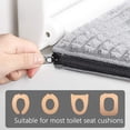 thumbnail image 3 of Bathroom Soft Toilet Seat Cover Pad -Toilet Seat Cushion Washable and Comfortable Toilet Seat Cover Pads, Fits Most Size Toilet Lids for Bathroom (Gray), 3 of 7