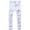 White, variant on Jinda Men's Denim Trousers Slim Fit Jeans Chic Stretch Straight Mid Rise Ripped Distressed Black 28