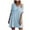 Blue, variant on Bigersell formal Dresses Women Summer Fashion Casual Loose Print Round Neck Short Sleeve Dress Club Dresses for Female Women's Plus Faux-Wrap Dresses, Style 15004, Blue S
