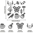 thumbnail image 2 of Viking Theme Pattern Stencil 6x6 inch Stainless Steel Reusable Animals Shields Trees Torches DIY Template Stencils, 2 of 9