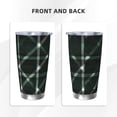 thumbnail image 4 of 20oz Car Cup Three-Piece Set Of Single Silver Edge No Smell Easy To Carry Heat Preservation For Daily Car Sports Travel Green Buffalo Plaid Check Tartan Scotland_2, 4 of 8