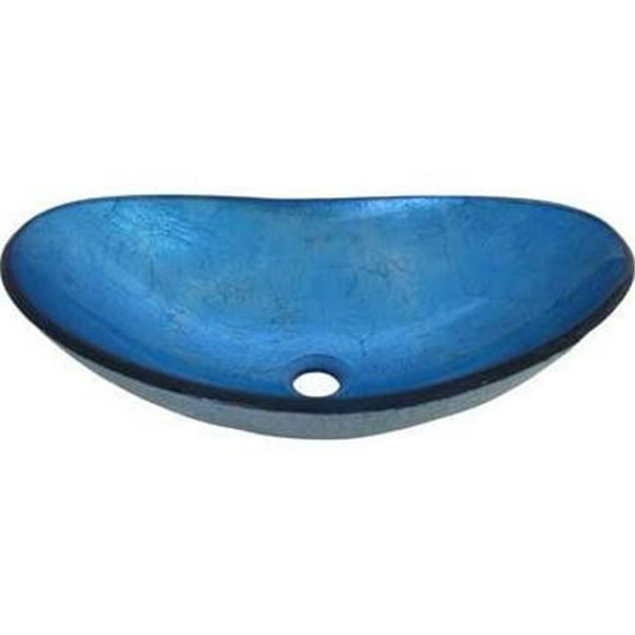 Azzurro Glass Vessel Bathroom Sink Set, Oil Rubbed Bronze