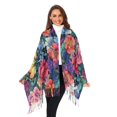 thumbnail image 3 of FORMRS Womens Scarf Winter Soft Long Big Warm Shawls Wrap Tassel Scarves, Ethereal Floral Harmony, 3 of 9
