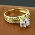 thumbnail image 4 of 2.20CT Round Cut Simulated Diamond Engagement Ring 14K Yellow Gold Plated - Size 7, 4 of 4