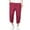 Wine, variant on Fesfesfes Clearance Plus Size Pants for Men Summer Leisure Solid Pockets Embroidery Loose Calf-Length Pants