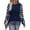 Dark Blue, variant on Long Sleeve Shirts for Women Crewneck Casual Tops Fashion Fall Clothes Color Block