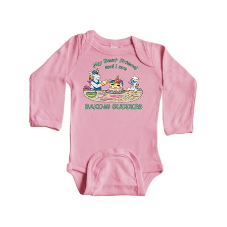

Inktastic My Best Friend and I are Baking Buddies Gift Baby Boy or Baby Girl Long Sleeve Bodysuit