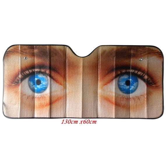 Designcovers Universal Windshield Sun shade Looking at You 50"x 23", Will Fit Most Cars