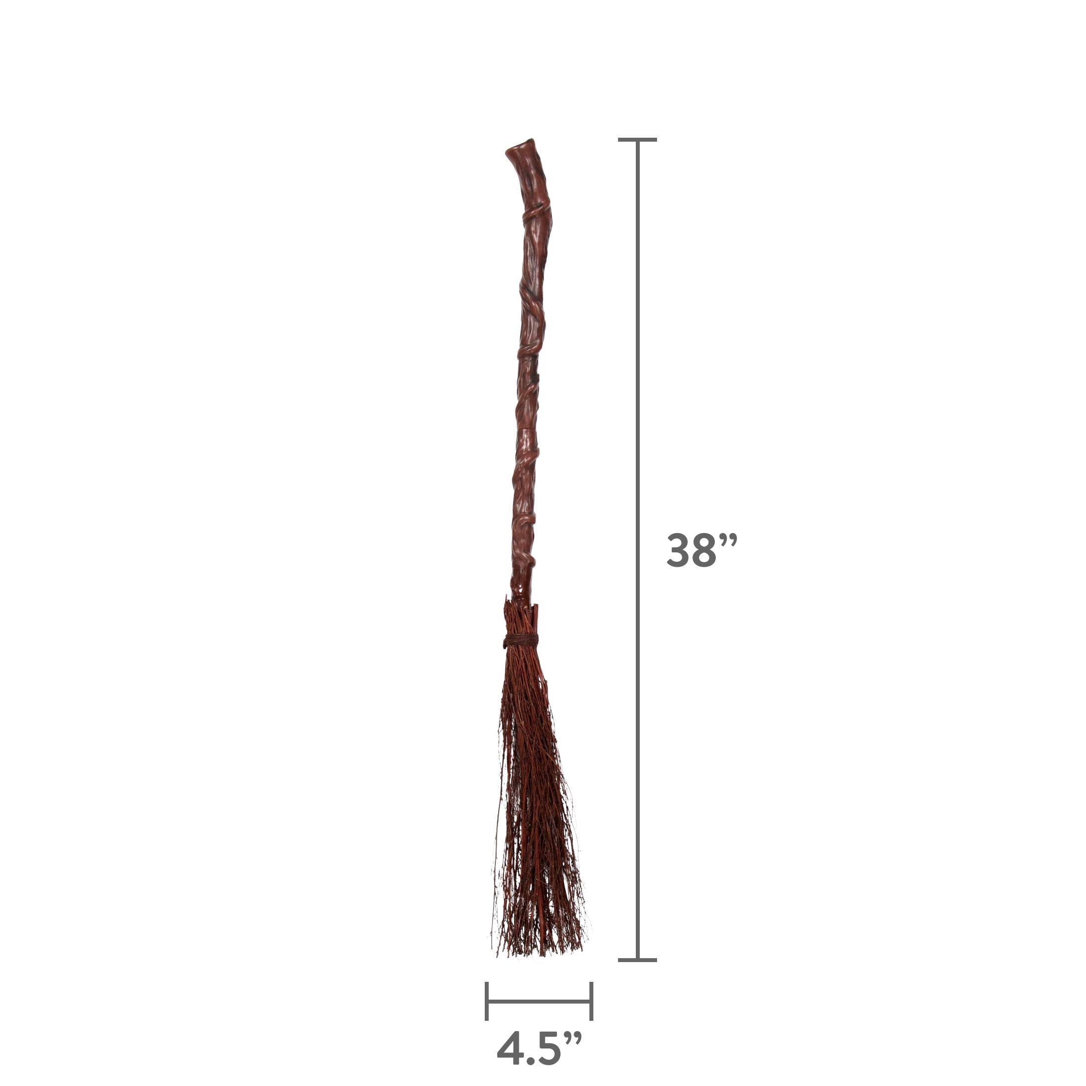 Broom Costume Accessory for Adults, Brown, 37", Halloween by Way To Celebrate