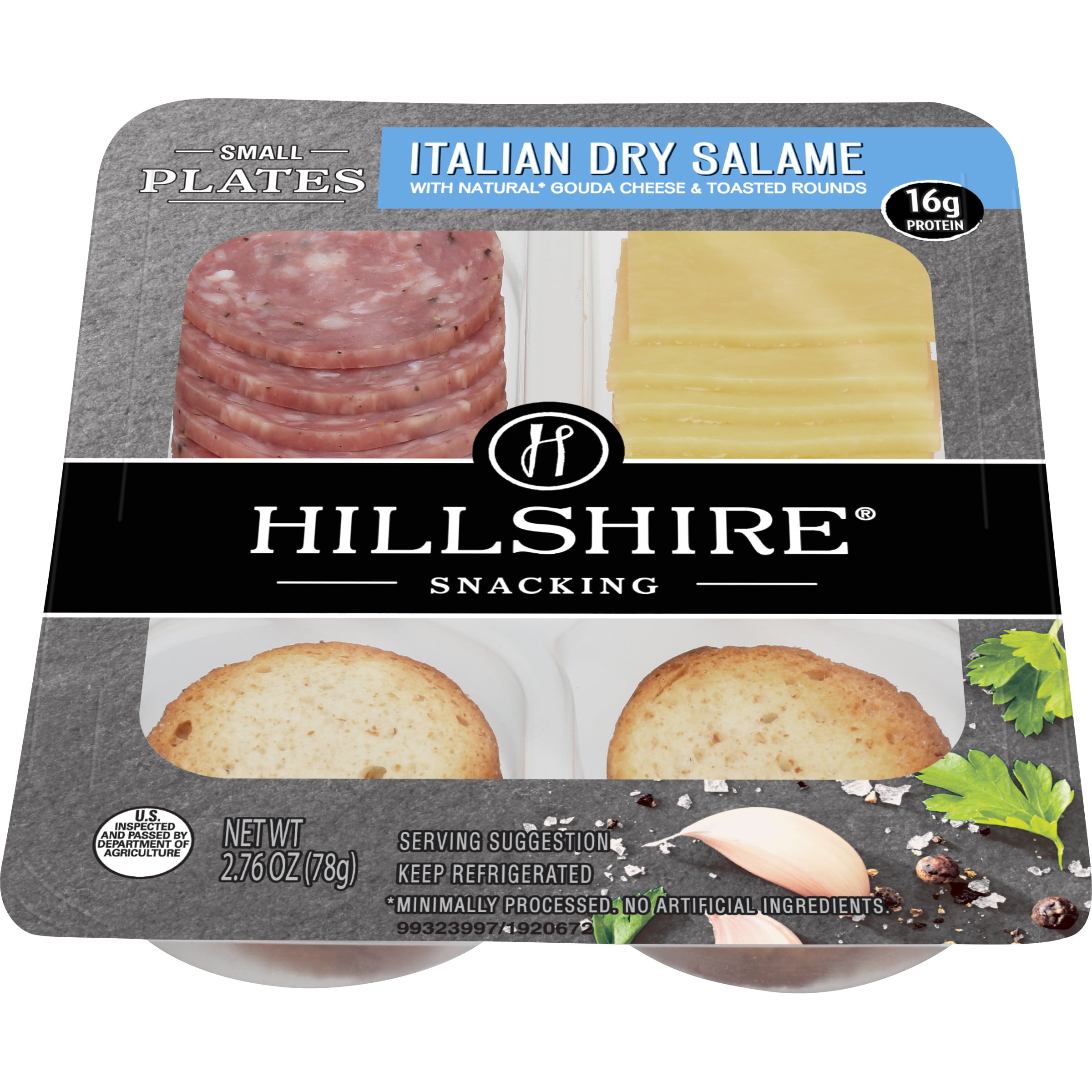 Hillshire Snacking Small Plates Italian Dry Salami Deli Lunch Meat And Gouda Cheese 2 76 Oz Walmart Com Walmart Com