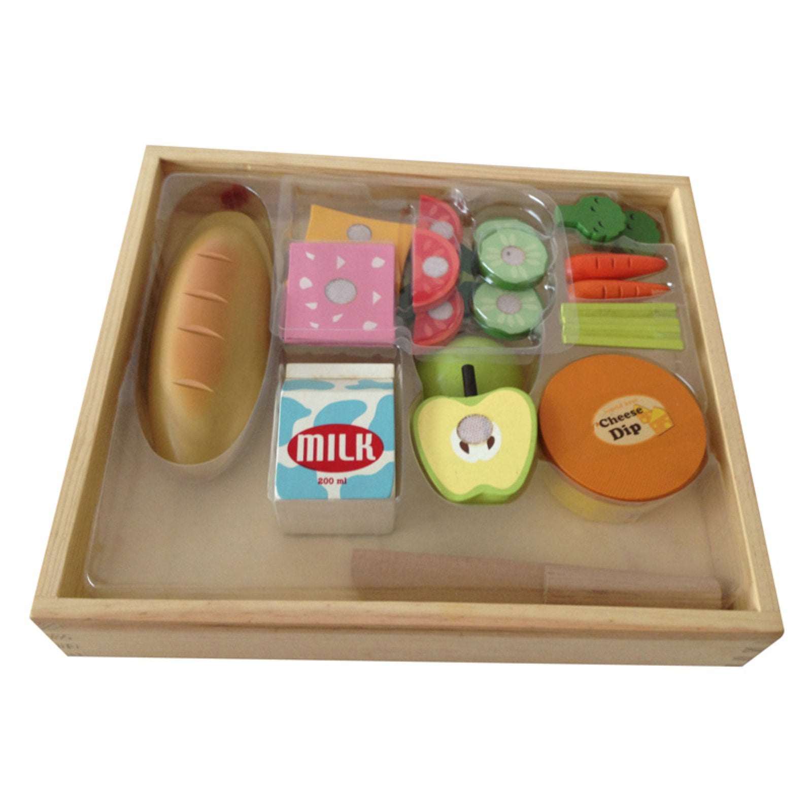 Berry Toys Casual Wooden 17 Piece Play Food Set