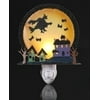 Pack of 6 Roman Lights Flying Witch & Bats Halloween Paper Night Lights 6.25"