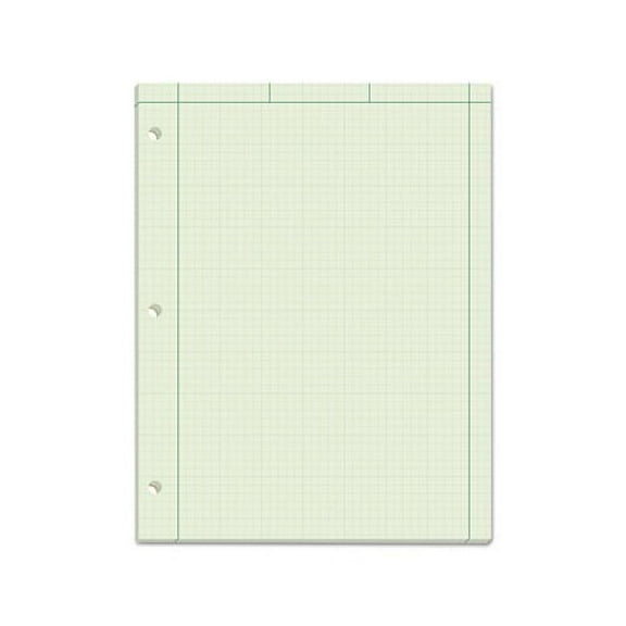 Engineering Computation Pads 5 sq/in Quadrille Rule, 8.5 x 11, Green Tint, 100 Sheets