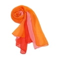 thumbnail image 2 of Bufanda Color Degradado Largo Chiffon Ligero Para Mujeres Rojo / Naranja 63"x19.6", 2 of 7