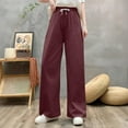 thumbnail image 3 of REALiKUN Womens Baggy Wide Leg Palazzo Pants Casual Loose Drawstring Elastic Waisted Lounge Trousers with Pockets, 3 of 4