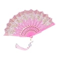 thumbnail image 2 of CSChome Bronzing Butterflies Folding Fan Bronzing Butterflies Folding Hand Fan: Elegant Tassel, Catwalks Dance Performance Props, 2 of 7