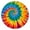 Rainbow Tie Dye, variant on Rainbow Tie Dye Mandala Pattern Round Fitted Tablecloth with Elastic Edge,Dining Table Cover Waterproof,Outdoor Round Tablecloth for Camping,Dining,Indoor and Outdoor