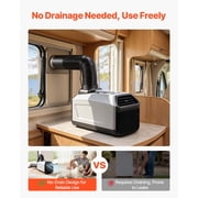VEVOR Portable Camping Air Conditioner 3050 BTU, Tent AC Unit with Hose, Remote & Touch Control, 61–90°F Adjustable, 150 m³/h High Airflow, Low Noise, Ideal for Tent. RV, Outdoor Cooling, Dark Grey