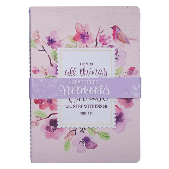 Floral Inspirations Medium Notebook Set - Philippians 4:13