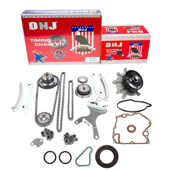 DNJ TK1100WP Timing Chain Kit with Water Pump Fits Cars & Trucks 99-04 Dodge 4.7L V8 SOHC 16V