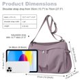 thumbnail image 3 of KXF Multi-layer Nylon Shoulder Bag for Women Large Capacity Crossbody Bag Lightweight Travel Satchel, 3 of 7