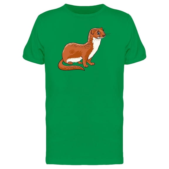 Adorable Happy Weasel Cartoon Tee Men's -Image by Shutterstock