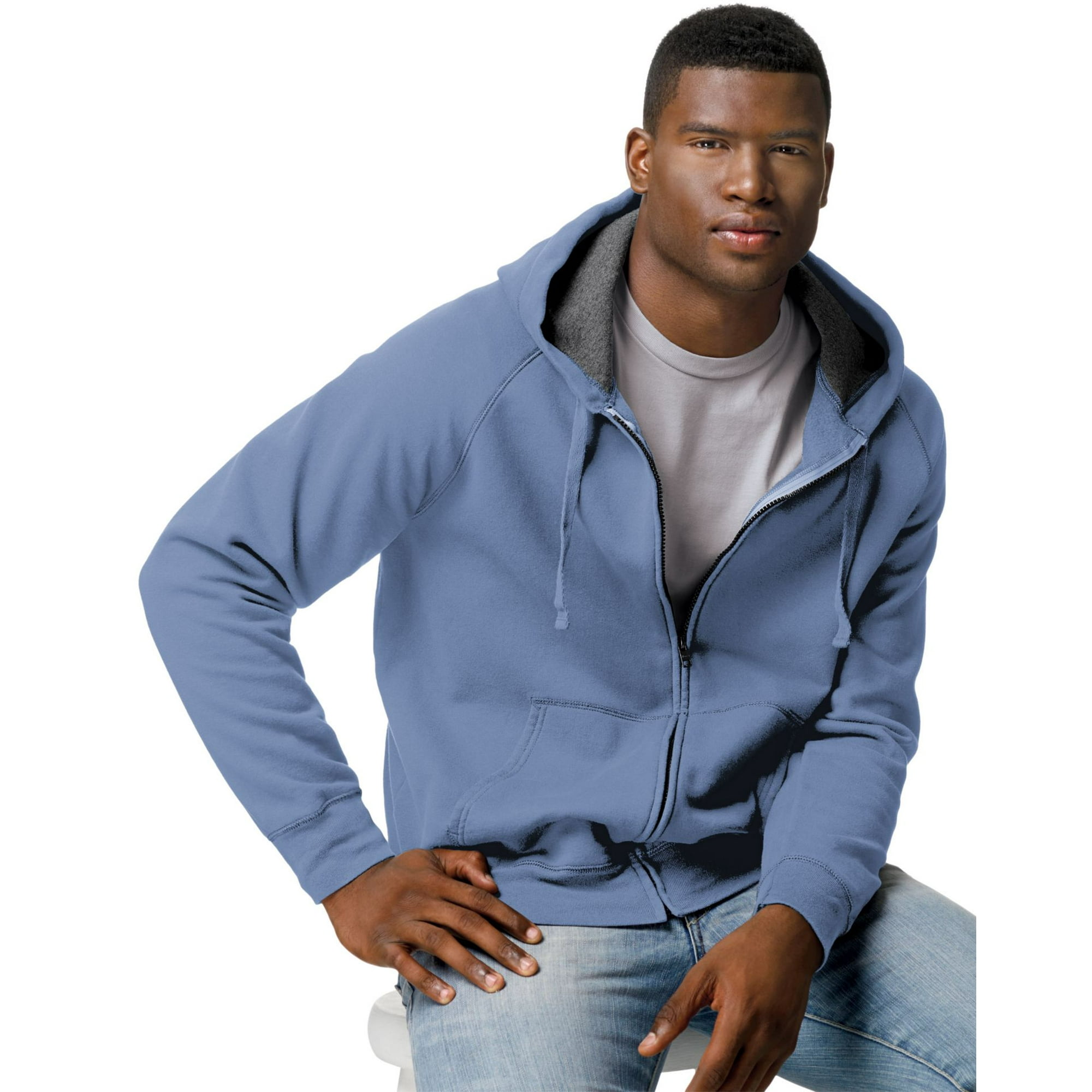 Hanes Nano Men s Premium Lightweight Full Zip Hoodie Sweatshirt S