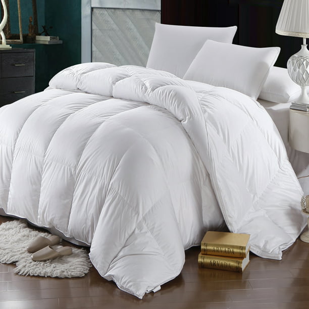 Goose Down Comforter 600 Thread Count Oversized Winter Weight By