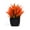 O, variant on KGJQ Simulated Small Potted Plant, Maintenance-Free, Realistic Autumn Leaves Mini Fake Plant, for Bookshelf Desktop Decor