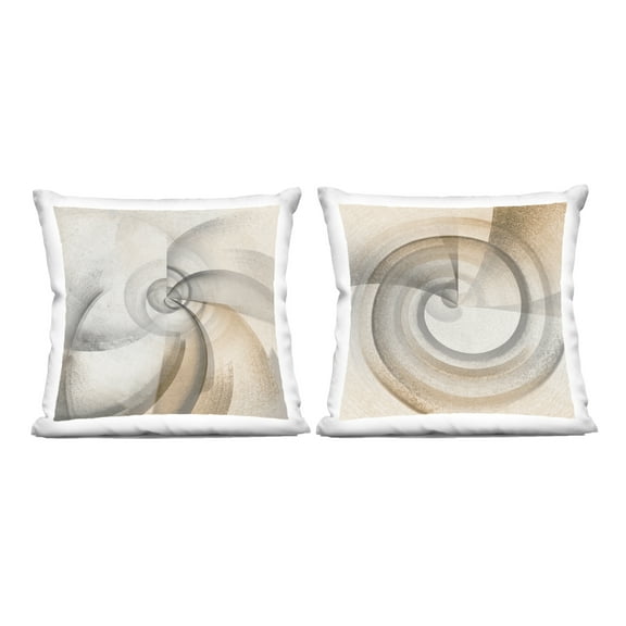 Stupell Industries Spinning Vortex Abstractions 18" x 18" Abstract Geometric Polyester Decorative Pillow Set, Zip Closure 2 Count