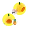 thumbnail image 2 of OOKWE Small Animal Hammock Fleece Bed Pineapple House for Chinchilla Chipmunk, 2 of 10