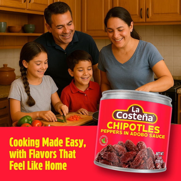 La Costena Chipotle Peppers in Adobo Sauce, 7 oz Can