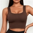 thumbnail image 5 of Kilaqueen Womens Ribbed Longline Bralette, Square Neck Wide Strap Crop Top Bra for Yoga, Lounging, Casual Outfits and Everyday Layering, 5 of 9