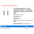 thumbnail image 2 of Rear Strut Assembly Set - 2 Piece - Compatible with 2011 - 2014 Chrysler 200 Sedan Front-Wheel Drive (Excludes AWD) 2012 2013, 2 of 2