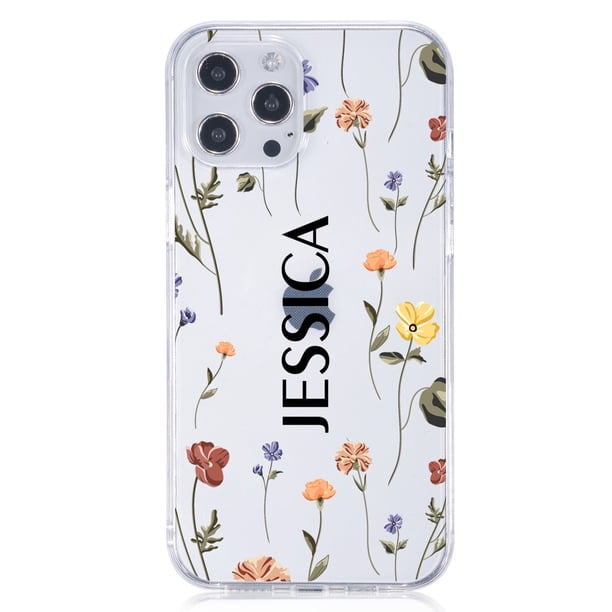 Nombre personalizado letras DIY para iPhone 14 13 Pro Max Funda 12 8 Plus SE 2020 Funda de silicona para niñas para iPhone 11 Pro Funda X XR 7 Tan Jianjun unisex