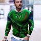 thumbnail image 4 of Camiseta de todos los días unisex para hombre Camiseta informal de manga larga con estampado gráfico en 3D del día de San Patricio Pompotops  oipoqjl6680, 4 of 9
